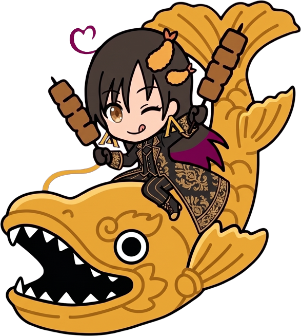 鯱に乗った名古屋の案内キャラクター